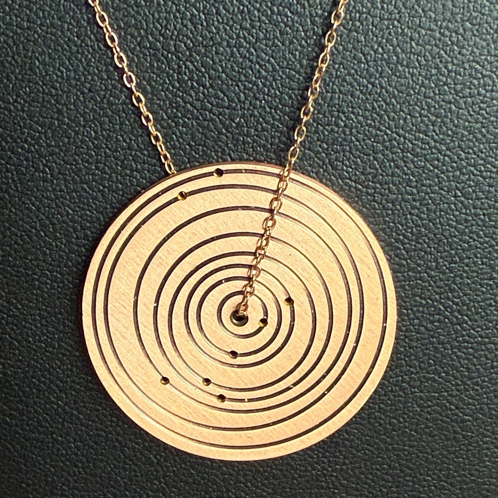 Elegant Rose Gold Custom Solar System Necklace Pendant Necklace